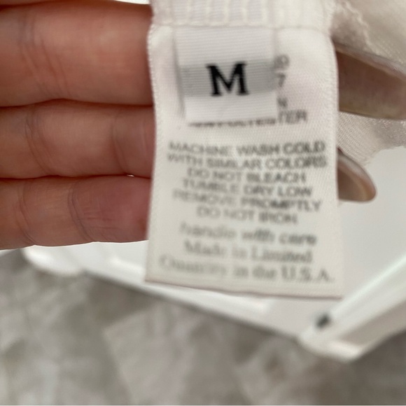 Lauren Moshi white tank with animal print eyes triangular graphic - Picture 5 of 5